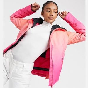 Roxy Pink and Orange Ombré Winter Jacket Size Large